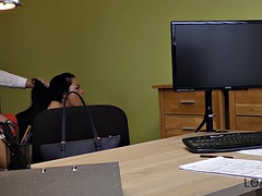 フェラチオ, 茶髪の, ハードコア, 淫乱熟女, オフィス