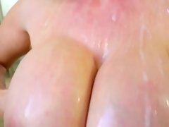 アジア人, デカパイ, ブロンド, フェラチオ, ハードコア, 三人