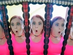 デカ尻, ブロンド, フェラチオ, バック, 毛深い, 手コキする, なめる, ティーン