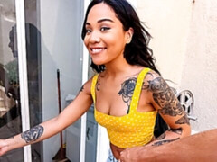 Arsch, Schwarz, Blasen, Braunhaarige, Handjob, Interrassisch, Rasiert, Jungendliche (18+)