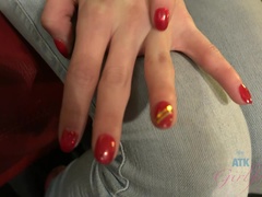 Blonde, Grossier, Talons, Jeans, Culottes ou slips, Pov, Chaussettes, Nénés