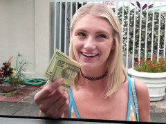 Rubia, Autobús, Al aire libre, Sexo soft