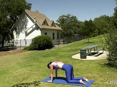 フェラチオ, 巨乳な, なめる, オナニー, 淫乱熟女, アウトドア, オマンコ, オッパイの