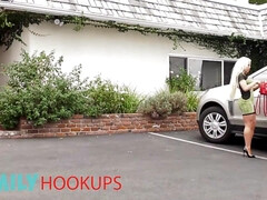 Chica, Verga grande, Tetas grandes, Rubia, Tetona, Pareja, Estilo perrito, Estrella porno