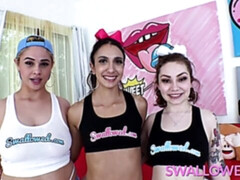 舐める尻, フェラチオ, 茶髪の, 異人種間, なめる, オージー, タトゥー, ティーン