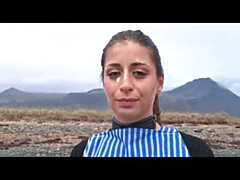 Silvia Soprano Roughly Dominated on Private Norway Beach - BDSM Submissive Action