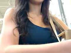 Brunette enjoys toy in her open pussy while masturbating