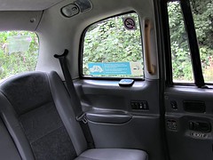 Big tits blonde rides cock on the bonnet of fake taxi