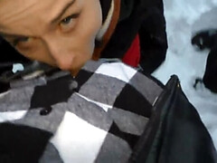 Amateur, Sucer une bite, Tir de sperme, De plein air, Public, Professeur, Adolescente, Plan cul à trois