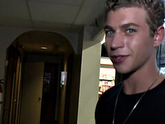 Fooled str8 gets gloryhole BJ in secret room till cum