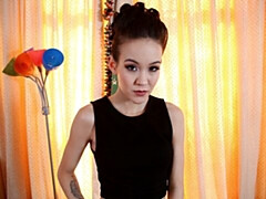 お尻, デカチン, 茶髪の, 手コキする, なめる, オナニー, ティーン, オッパイの