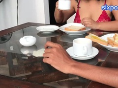 18 jahre, Leie, Asiatisch, Pummelig, Paar, Handjob, Selbstgemacht, Hotel