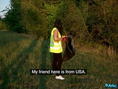 Enthousiasteling, Grote lul, Grote mammen, Rondborstig, Hardcore, Buiten, Gezichtspunt, Tieten likken