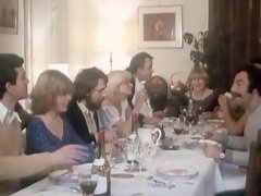 Blondine, Blasen, Braunhaarige, Französisch, Gruppe, Orgie, Jungendliche (18+), Vintage