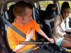 Long-haired ebony with perky ass gets pleasantly fucked in the car