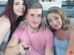 バイセクシャル, イく瞬間, 彼女, 馬乗り, 喫煙, ティーン