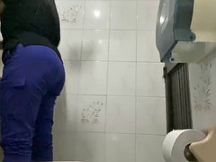 NURSE STUCK IN THE BATHROOM PEEING