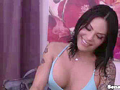 In den arsch, Blasen, Absätze, Lingerie, Massage, Transfrau, Strümpfe