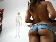 Enthousiasteling, Erotisch, Huisgemaakt, Roodharige vrouw, Alleen, Tiener, Tieten likken