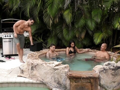 Mamada, Engañando, Polla, Masturbación, Piscina, Coño, Afeitado, Nalgadas