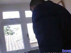 お尻, フェラチオ, ヨーロピアン, 顔射, 義母, ストッキング, フェラする, オッパイの