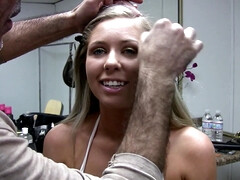 Blonde, Tir de sperme, Hard, Hd, Lingerie, De plein air, Chatte, Nénés