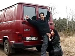 Любители, Брюнетки, В машине, Сперма на лице, Колготки, На публике, Реалити, Жесткий секс