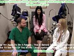 デカパイ, 中国人, 医者, 女, グローブ, 陵辱, 現実, ストリップ