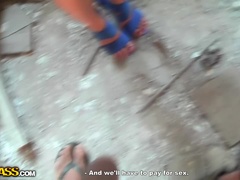 Bruinharig, Sperma in gezicht, Geld, Buiten, Trio