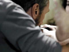 Pijpbeurt, Bruinharig, Rondborstig, Schattig, Diep in de keel, Hd, Natuurlijk, Tepels