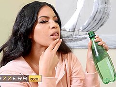 デカパイ, フェラチオ, 茶髪の, 異人種間, ラティーナ, なめる, 淫乱熟女, オマンコ