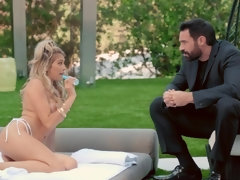 ベッドルーム, ブロンド, フェラチオ, 巨乳な, Hd, マッサージ, 自然山雀, オイル