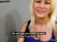 Enthousiasteling, Kont, Blond, Pijpbeurt, Gezichtspunt, Openbaar, Trio