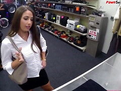 Pawnshop Fucked Bigass Babe Facialized In The Office