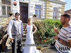 Braut, Gehörnter ehemann, Tschechisch, Kleid, Pov, Muschi, Rasiert, Hochzeit