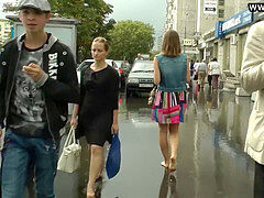 Russian lady barefoot ambling pt.1