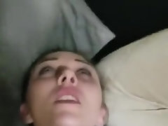 Small Teenies Eyes Flip from BIG BLACK COCK Climax