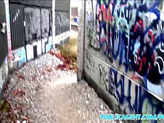 Ally Style fucks a stranger for cash in public alleyway