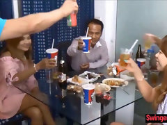 Group romp with buzzed Thai women who are also swingers